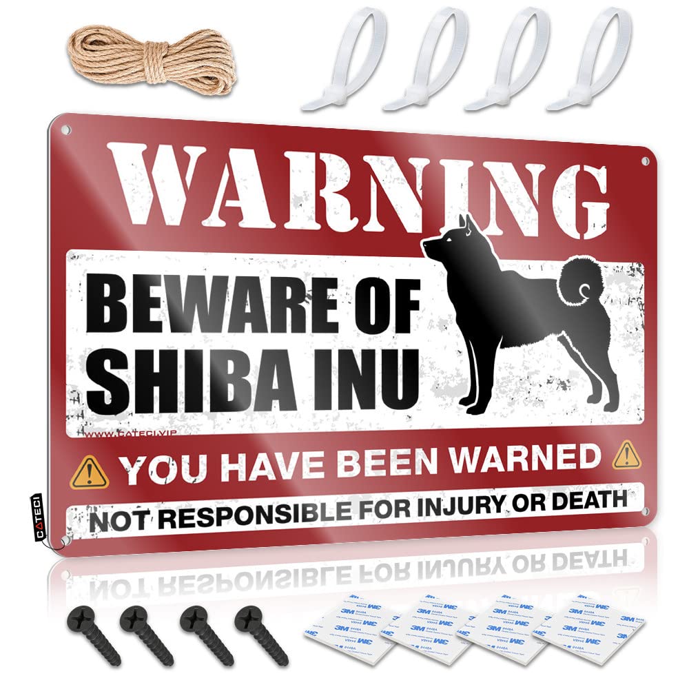 Wall Standing Matal Sign - Beware Of Shiba Inu Best Rustic Wall Hanging(30X40CM)