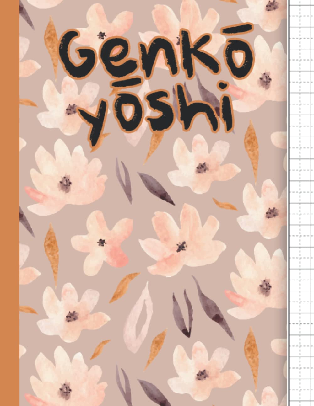 Genkō yōshi Notebook: (原稿用紙) Watercolor Pattern Notebook - Genkouyoushi Japanese Kanji Practice Notebook - Genkouyoushi Japan Handwriting Practice book ... and Kana Scripts - Large Size 8.5"x11"