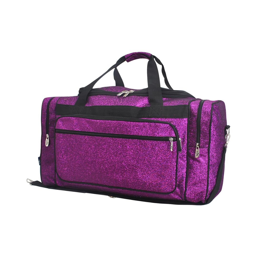 NGIL Canvas 23" inch Duffle Bag (Purple Glitter)