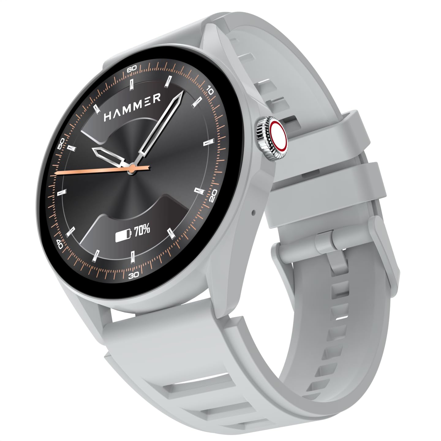 HAMMER Cyclone 1.39" Round Dial Smart Watch with Calling Function, High Refresh Rate, Multi Sports Modes, Spo2, HR, Voice Assistant (Ash Grey) (B0C81CGSJP) Amazon Price History, Amazon Price Tracker
