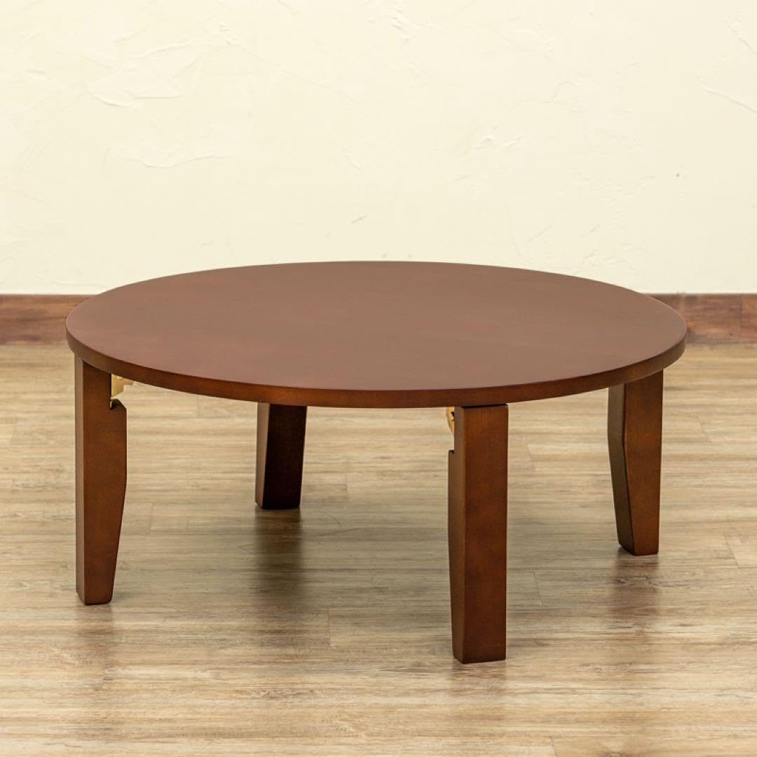 円形木製大きめちゃぶ台ダークブラウン 円形木製大きめちゃぶ台ダークブラウン NEW ラウンドテーブル 70Φ