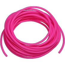 PATIKIL Rubber Cord Tube 16ft Hollow Tubing 1/8" OD 1/16" ID Dark Pink