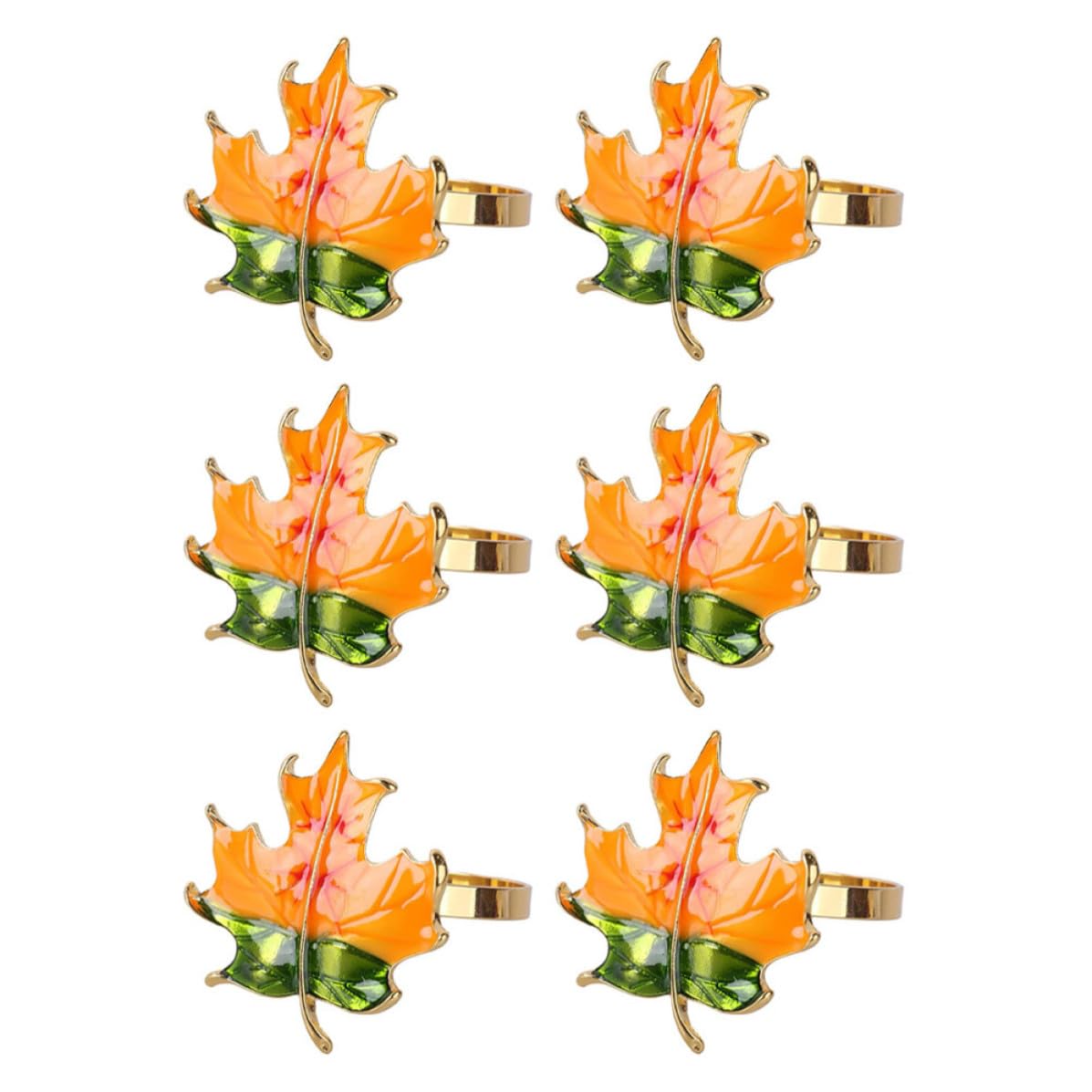 Anillos para servilletas de hojas de arce Artibetter pack de 6 unidades para mesas de Acción de Gracias
