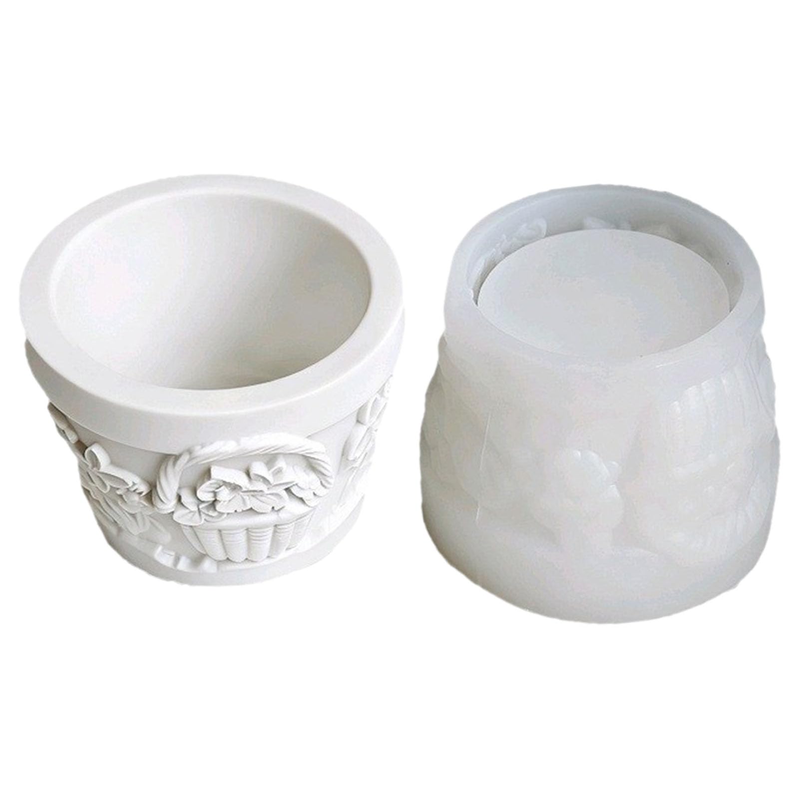 Xjdzineq Basket Silicone Molds for Making Cup Soap Chocolate Flowerpot Holiday Decoration Making Mold