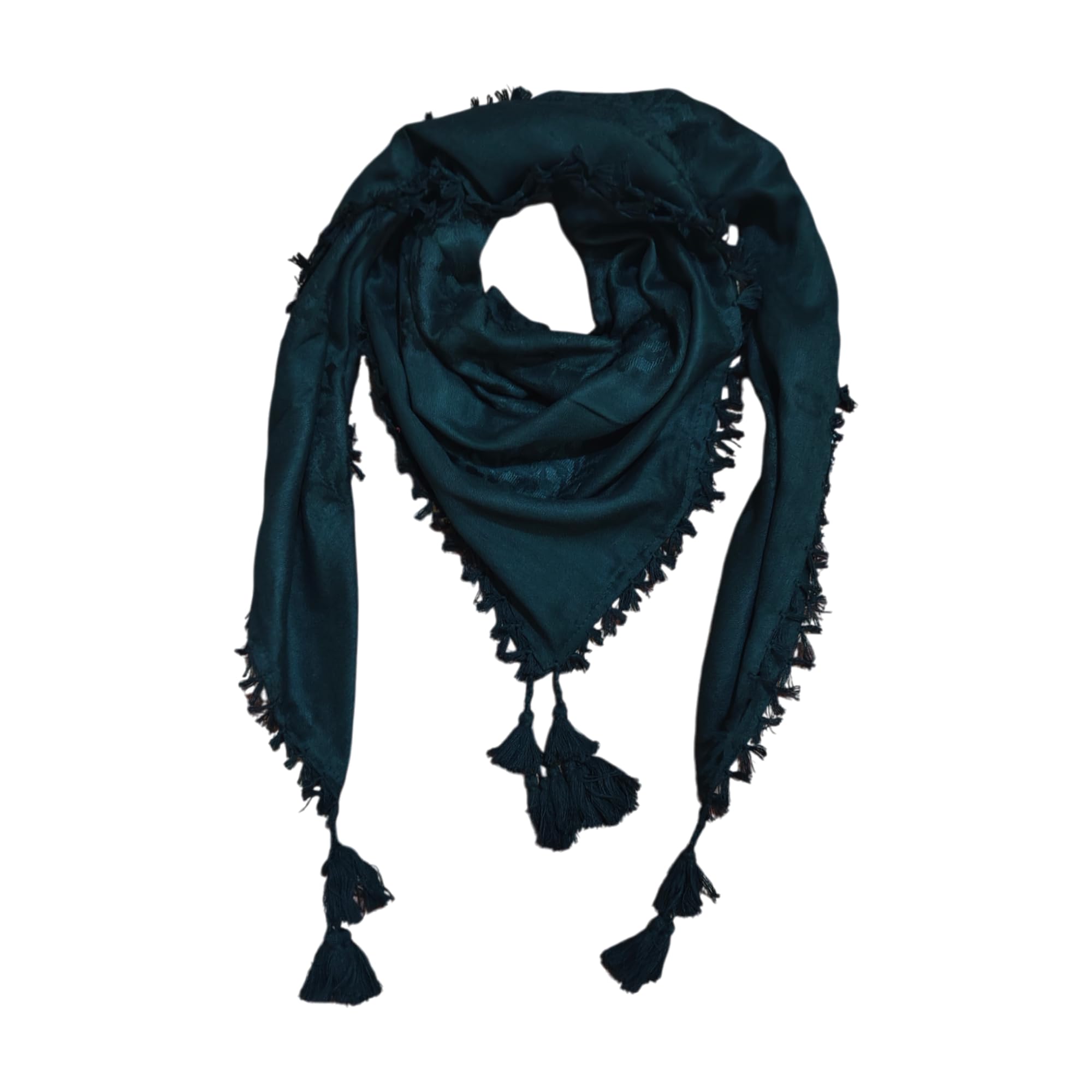 BAKKAH SMALL CHECKS PATTERN UNISEX Cotton DESERT SCARF/BIG SHOULDER RUMAAL/Scarf for neck/MUSLIM SHOULDER RUMAAL/SHEMAGH/KEFFIYEH (Black)