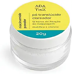 Ada Tina Pó Solto Translúcido Clareador Niacinamide Powder 20g | Efeito Matte | 12 Horas de Fixação da Maquiagem | Controla o Brilho e Oleosidade | Com Niacinamida, Ácido Hialurônico e Peptídeos