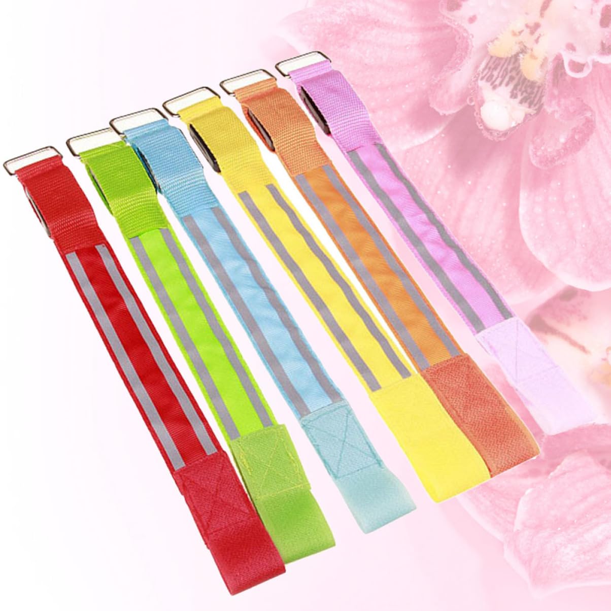 YARNOW Équipement De Course De Nuit en Nylon Ceinture Réfléchissante Bracelets Réfléchissants Bracelet À Claquettes LED Tissu Et