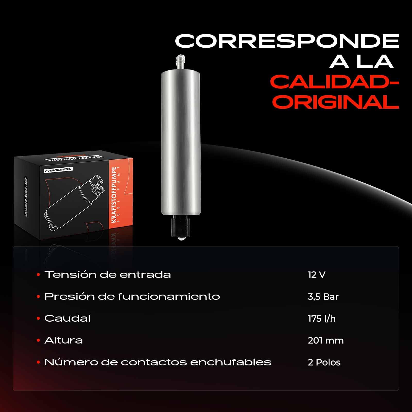 Frankberg Bomba de Combustible Diesel Compatible con 3er E46 5er E39 7er E38 X5 W53 Freelander LN LF R.an.ge Ro.v.er III LM Omega B 75 RJ 2.0L 1998-2014 Sustituir 16114028194