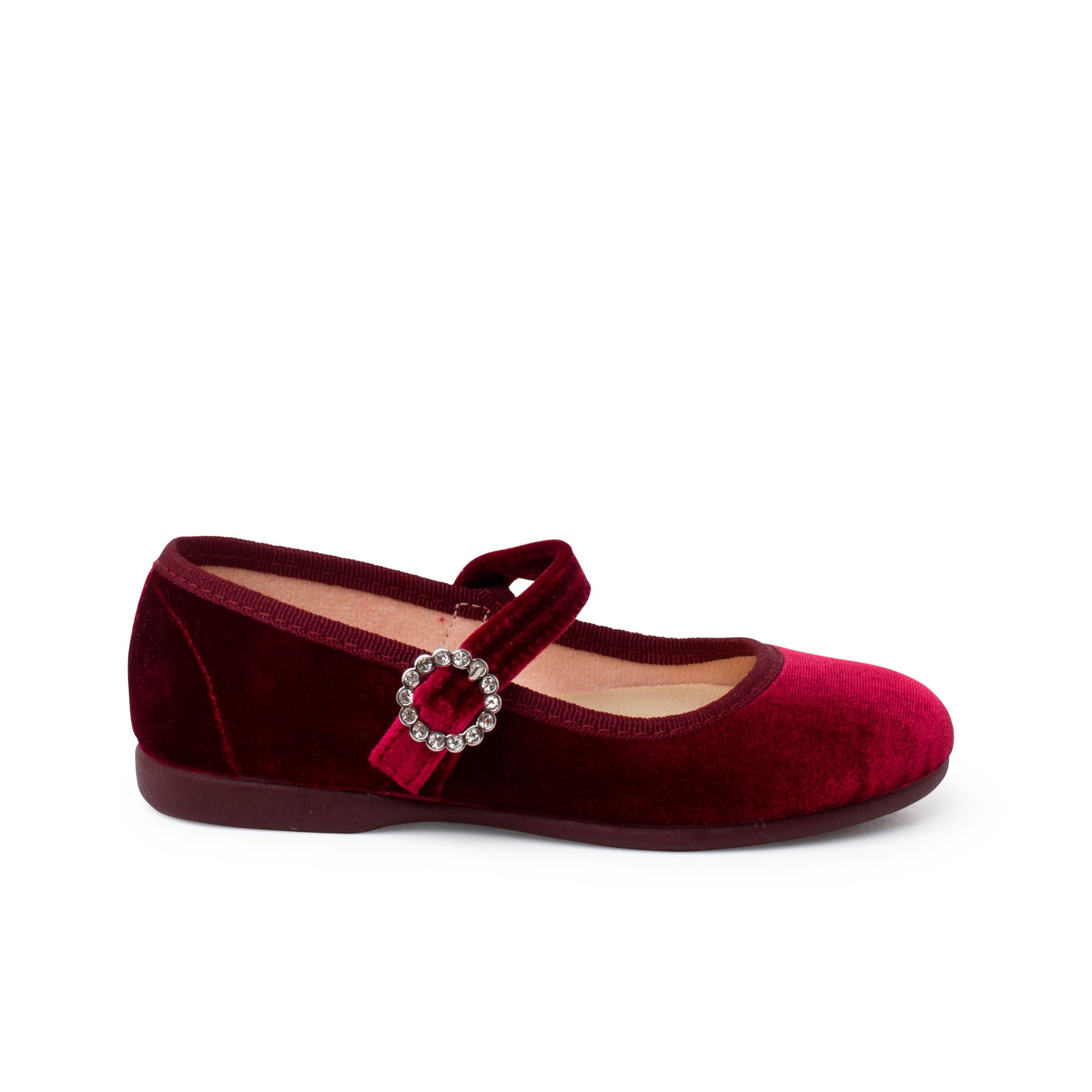 Pisamonas Ballerine con Cinturino Velluto Fibbia Gioiello