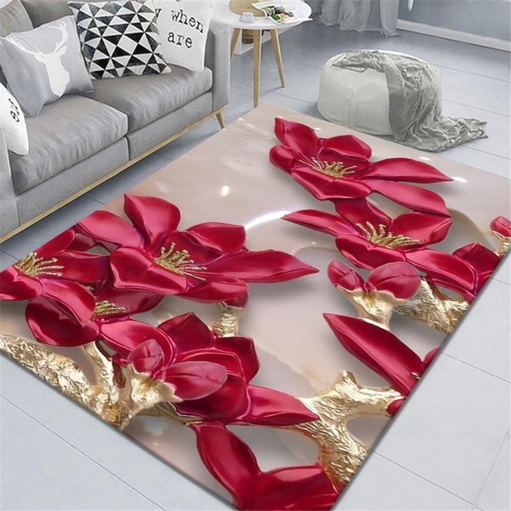 Tapis de chambre ado cramoisi anti-usure pour masquer les sols abîmés