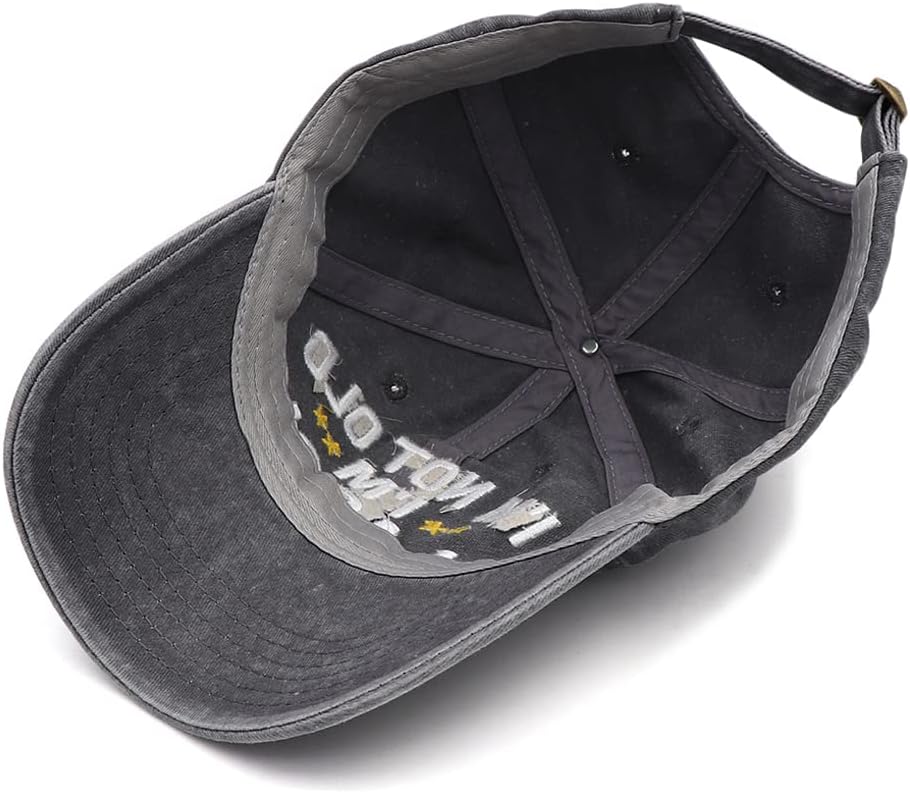 Funny Retirement or Birthday Gifts Hats for Men Women,I'm Not Old Classic Baseball Cap Gag Gifts for Dad Grandpa Old Man - Image 7