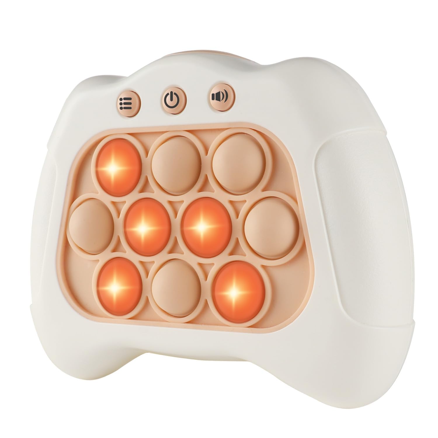 Intoypad Handheld Speed Push Pop Game Fun Sensory Fidget Toy for Kids White | A Fun Multiplayer Game Sensory Fidget ADHD Toys Birthday Gifts for 6 7 8 9 10 11 12 Years Old Kids Road Trip Travel Car Games