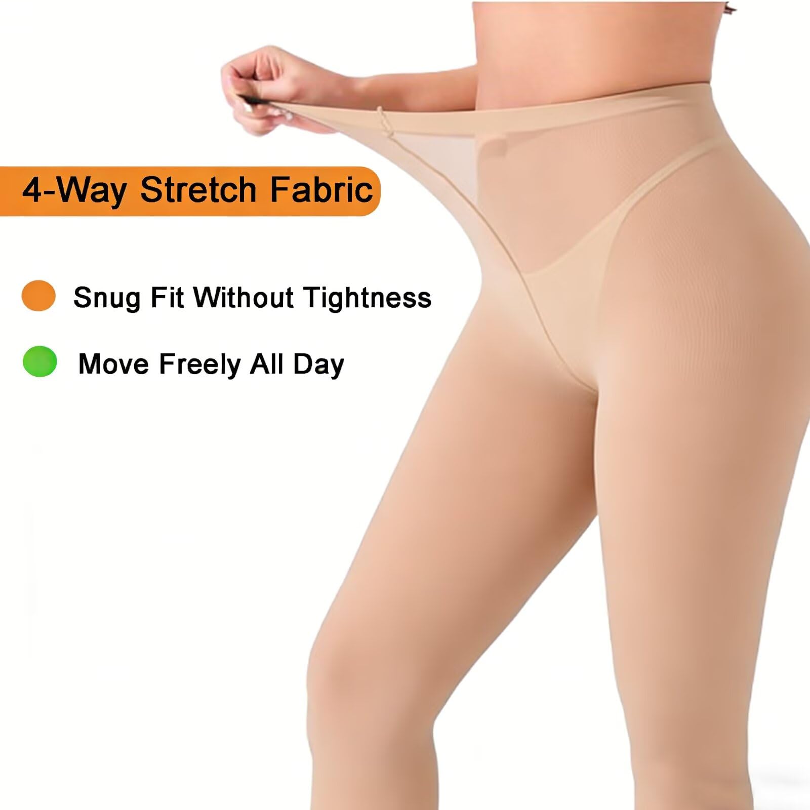 Medias transparentes para mujer, 20D ultrafinas, con control de abdomen, de nailon y elastano suave, en color negro nude, varios paquetes, tallas S–4XL