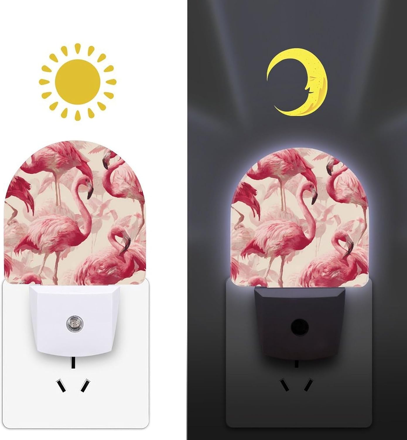 Flamingos Standing Night Light LED Night Lights Plug Into Wall 11.2x7.5x5cm image 3