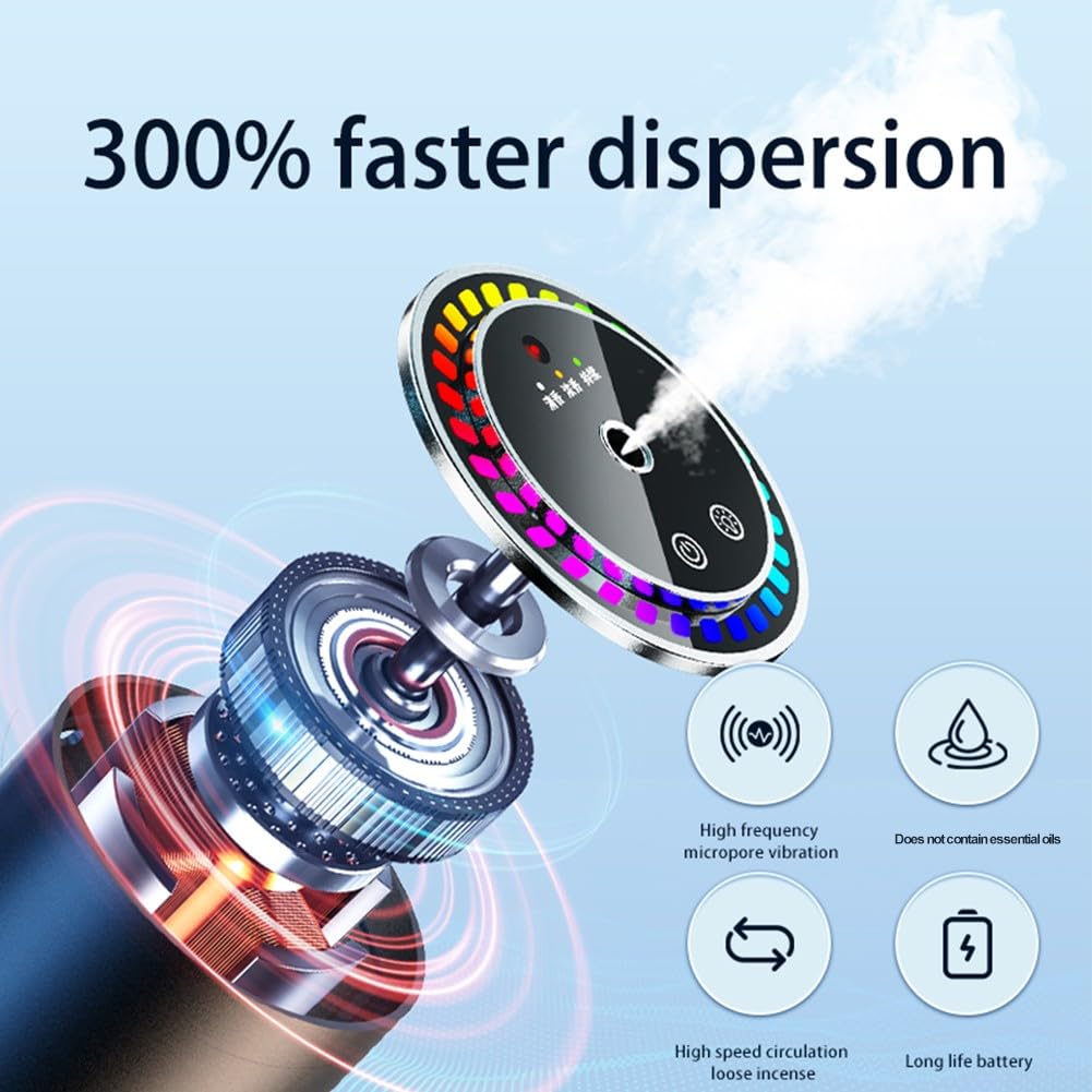 HpLive Humidificateur intelligent pour voiture, purificateur d'air avec diffuseur d'arômes à 3 niveaux, projection de ciel étoilé, diffuseur d'arômes 500 mAh