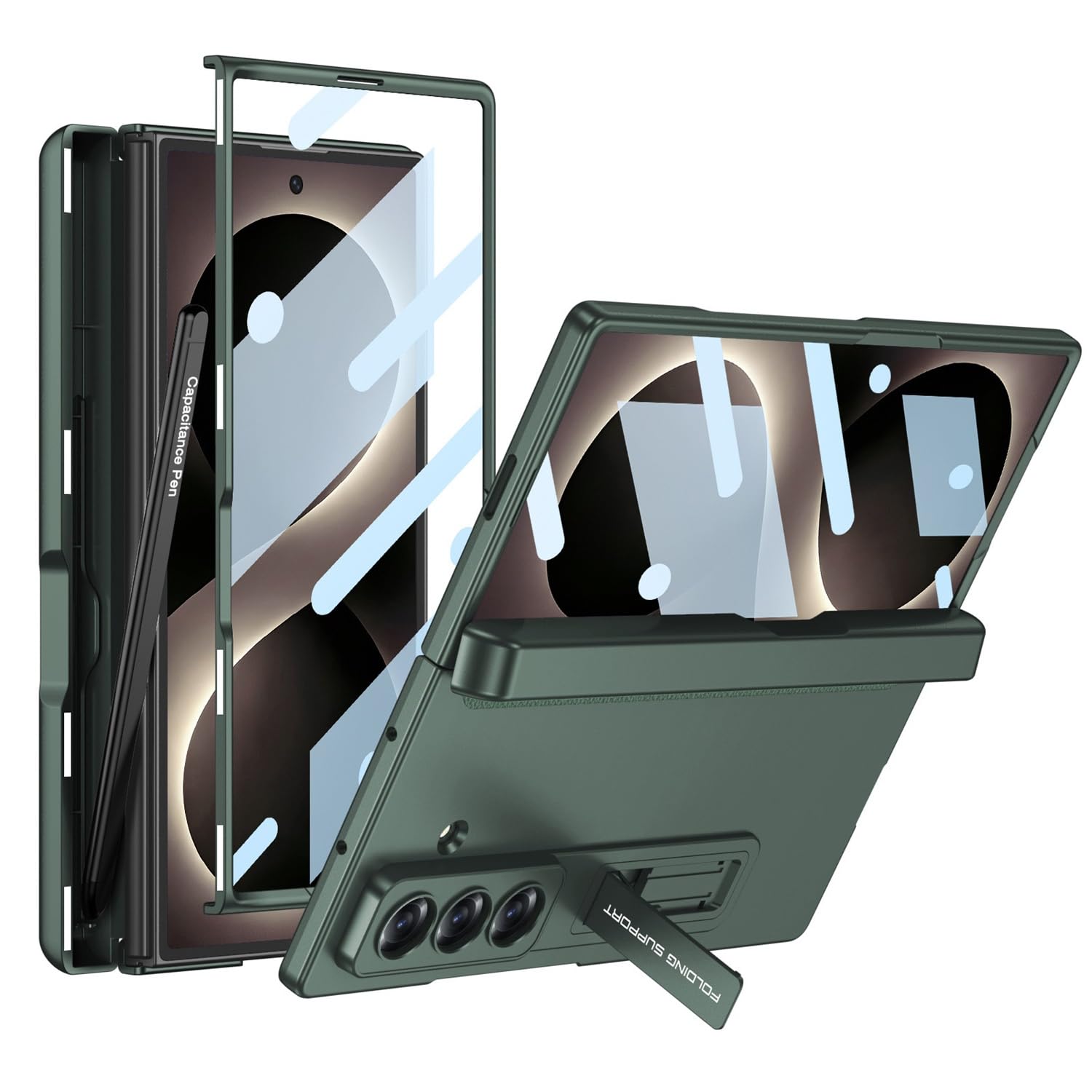 Compatibile con Samsung Galaxy Z Fold 8 Ultra antiurto Frosted Case (verde)