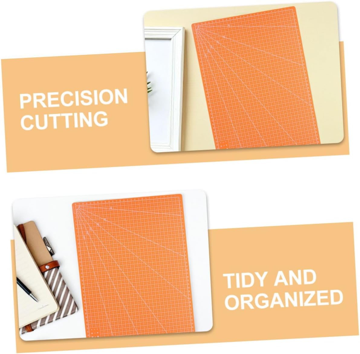 Uonlytech Double-Sided Cutting Mat for Sewing and Quilting 2pcs Self-Healing Craft Board for Modeling Projects Non-Slip Surface for Easy Cutting