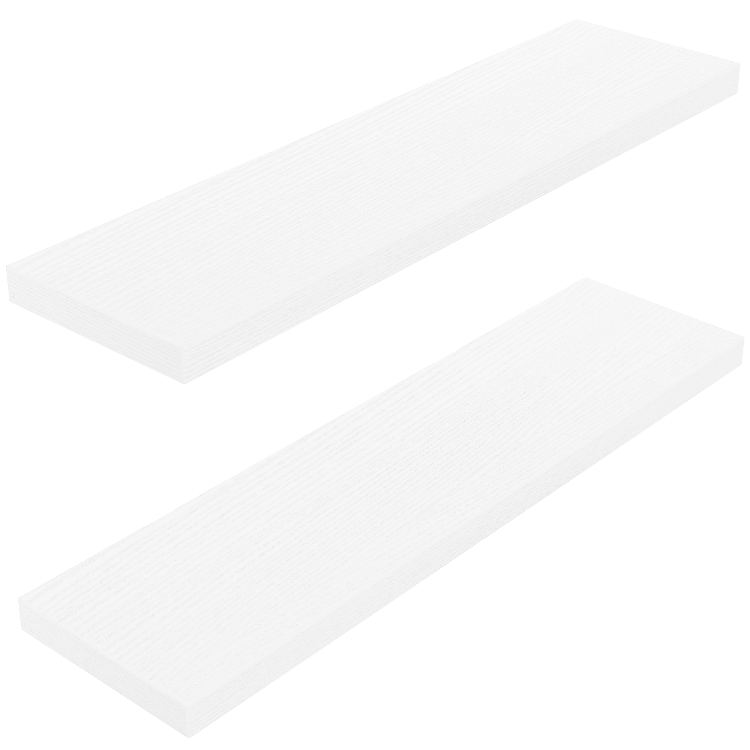 STOREMIC Wandregal, regal weiß wand 60cm, Leicht zu montieren Regalbrett 2er-Set, Moderne dekorative Schweberegal für Schlafzimmer, Küche, Büro, Wohnzimmer, weiß