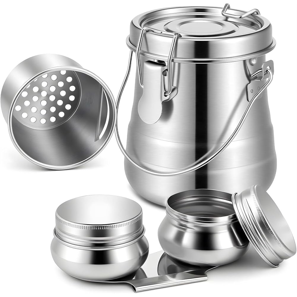 UDSKNV[KSL Painting Brushes Holder with Stainless Steel Paint Brush Cleaner(2 Pcs), Paint Brush Washer Double Dipper Container Cup