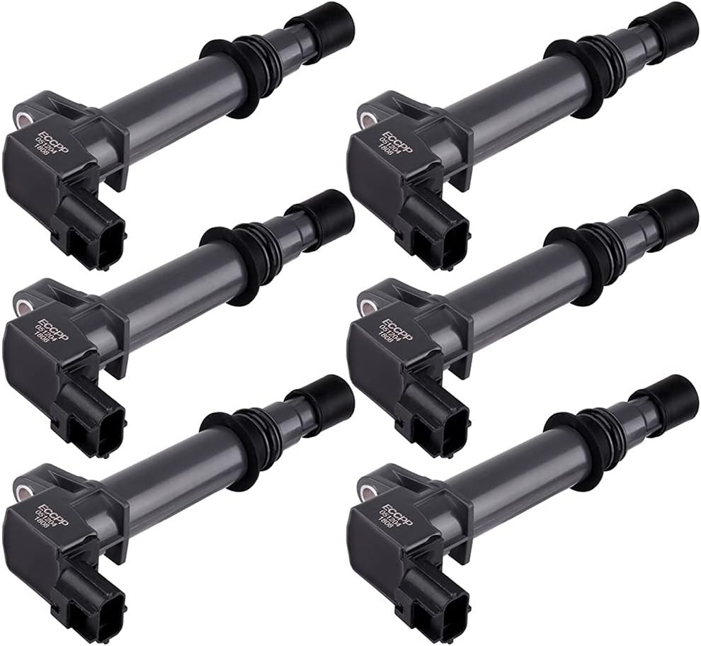 SCITOO Ignition Coil Coils Pack fits for Mitsubishi Raider 4.7L 2006-2007 for Raider 3.7L 2006-2009 for Jeep Liberty 3.7L 2002-2008 for Cherokee 5.7L 2007 UF399 UF297 UF270 set of 6