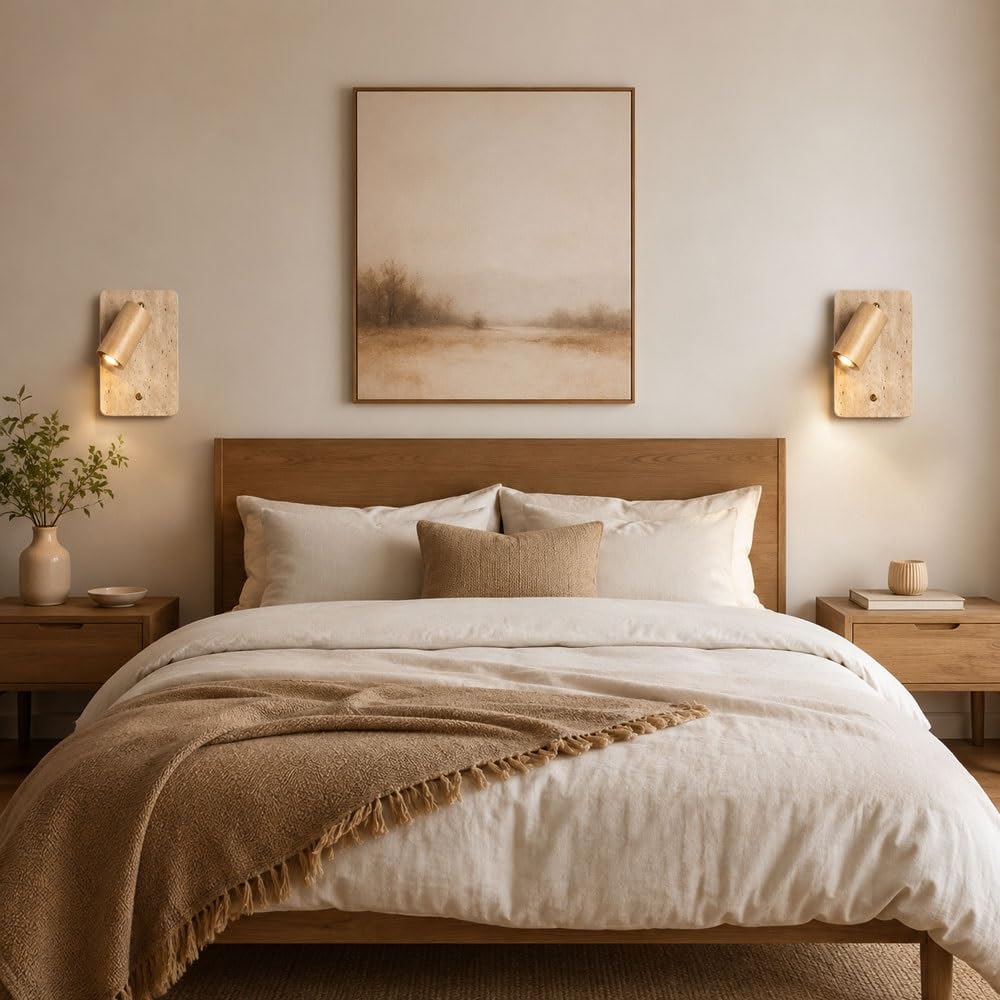 Lampada da Parete a LED con Interruttore, Applique da Comodino, faretto a Incasso, Applique Regolabili per Camera da Letto, Soggiorno, Hotel
