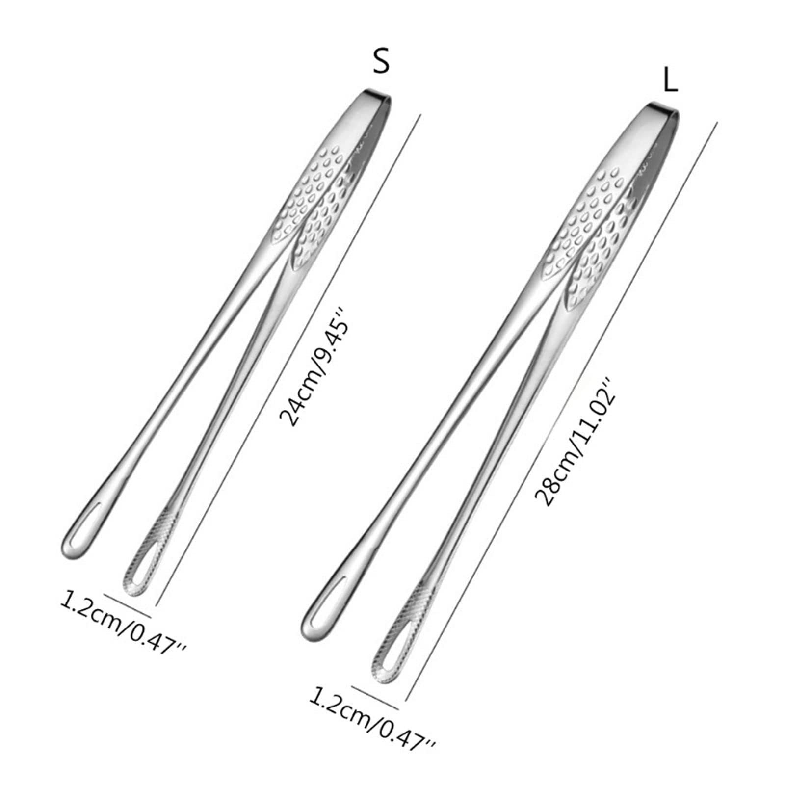 MRKU Pinzas para Bolsas de Alimentos de Acero Inoxidable, Pinzas para Barbacoa, Pinzas Extra largas, Pinzas para Servir Pan, Pinzas para repostería, Pinzas para cocinar fritos.
