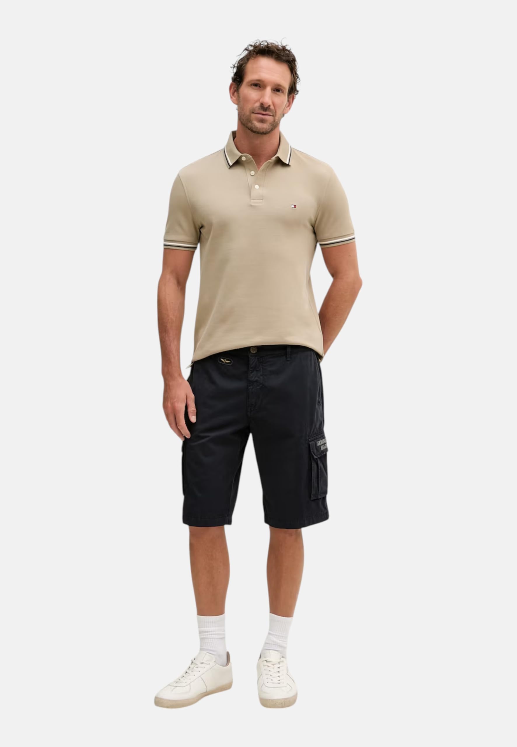 Aeronautica Militare Bawełniane bermudy cargo 261BE0066UCT01122 8057630683754-52