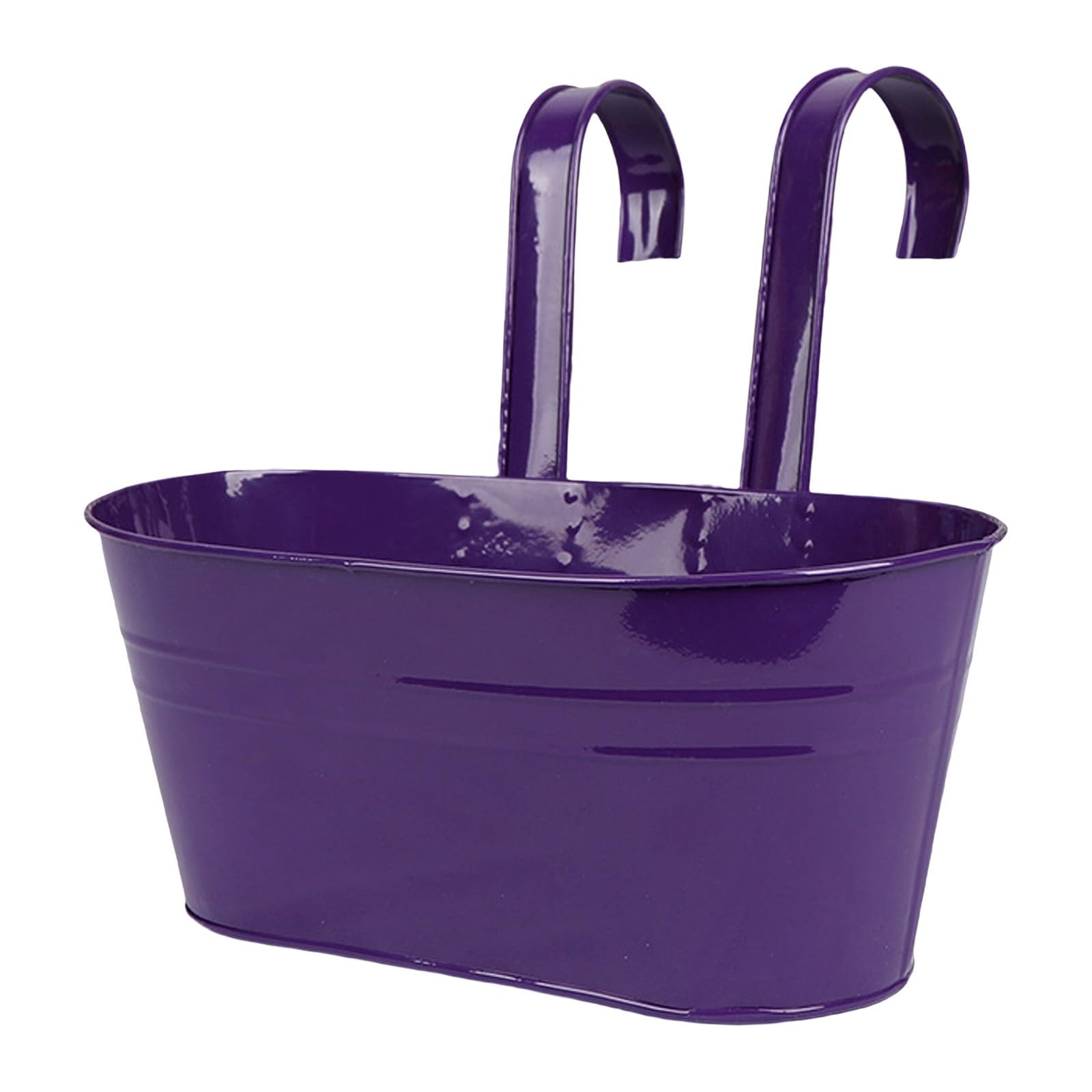 Pot de fleurs suspendu pour extérieur et intérieur, 28 cm, crochets détachables, pot de fleurs en métal pour jardin, clôture, décoration d'intérieur – Pots suspendus polyvalents