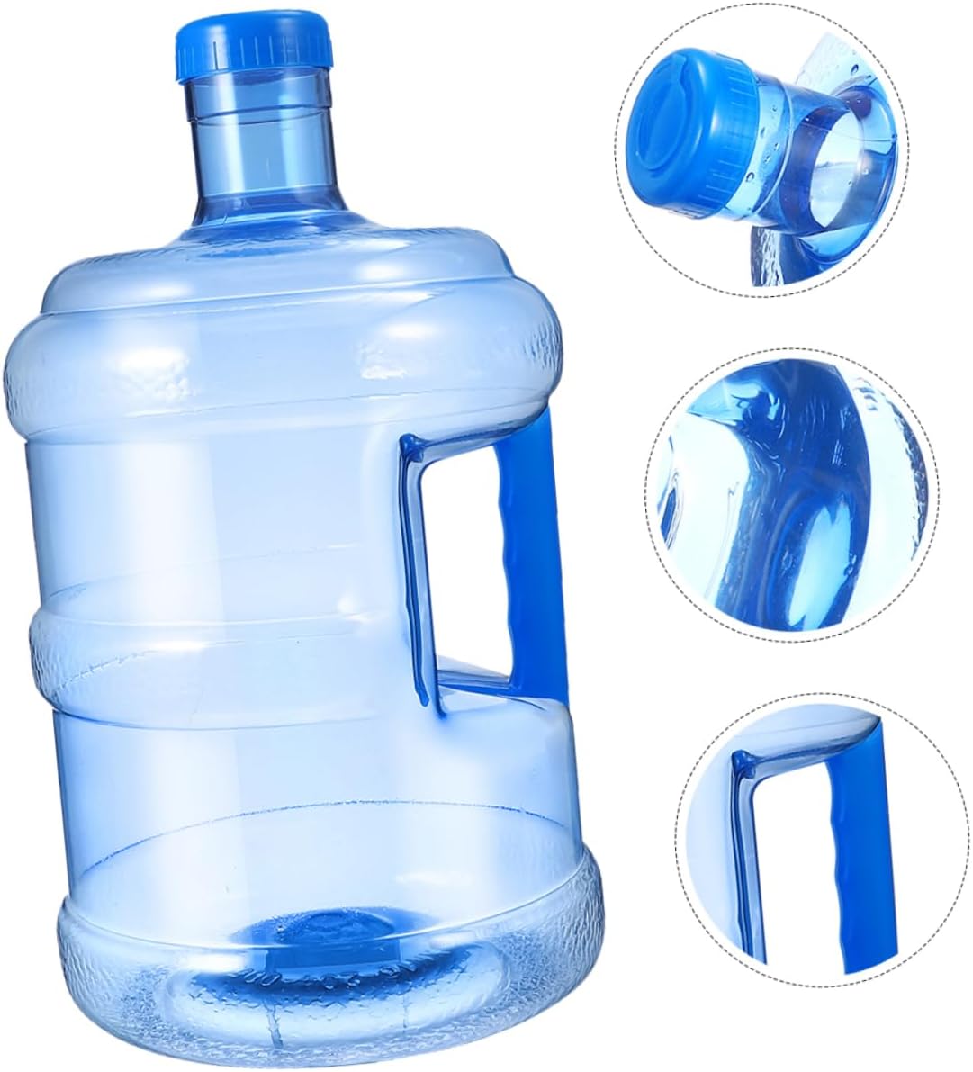 2Pcs Thick Portable Water Container Handle Large Mineral Water Jug for Camping and Outdoor Activities Sturdy PET Storage Bucket