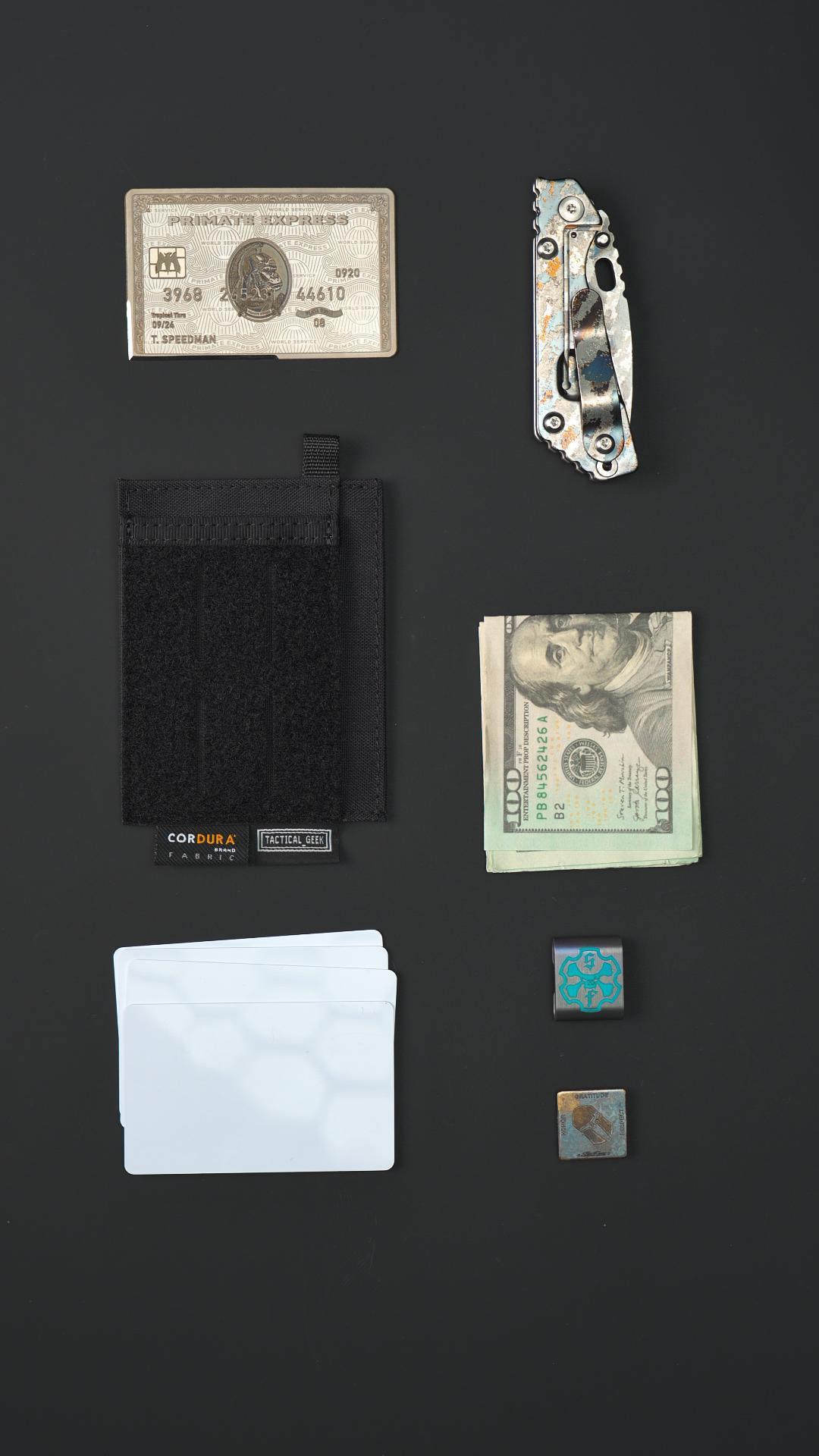 Amazon.co.jp: [TACTICAL_GEEK] EXT5 EDC 薄型 カードポーチ スリム 防水 軽量 ミニ財布 カードオーガナイザー  ナイロン クレジットカードポケット 隠しスロット 小銭入れ 多機能 小型ギア収納（ブラック） : ファッション