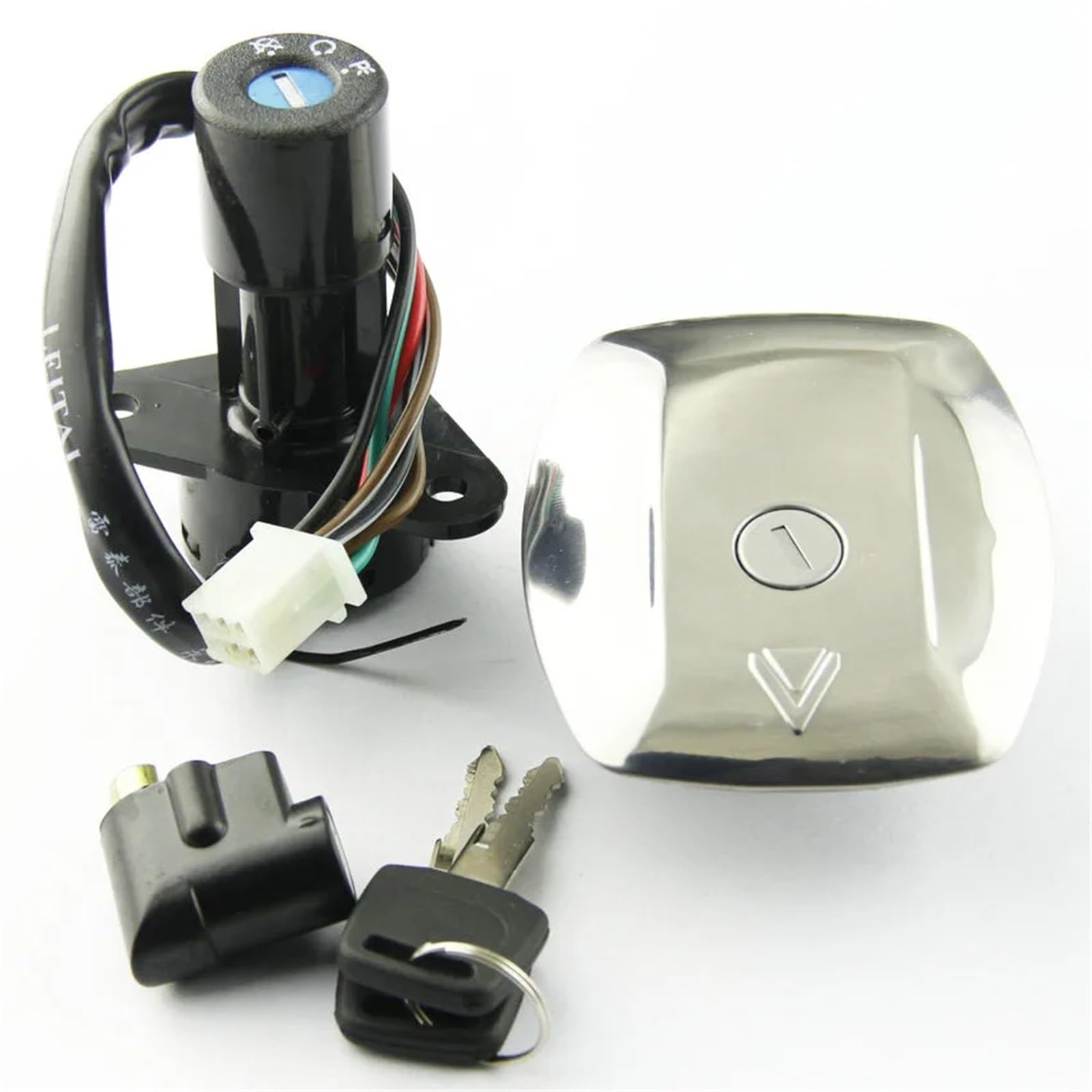 Moto Chiave Accensione Compatibile Con Suzuki Per GS125 1982-2000 Set Di Chiavi Per Interruttore Di Accensione E Avviamento Set Di Interruttori Di Accensione Per Moto Blocco Dell'interruttore
