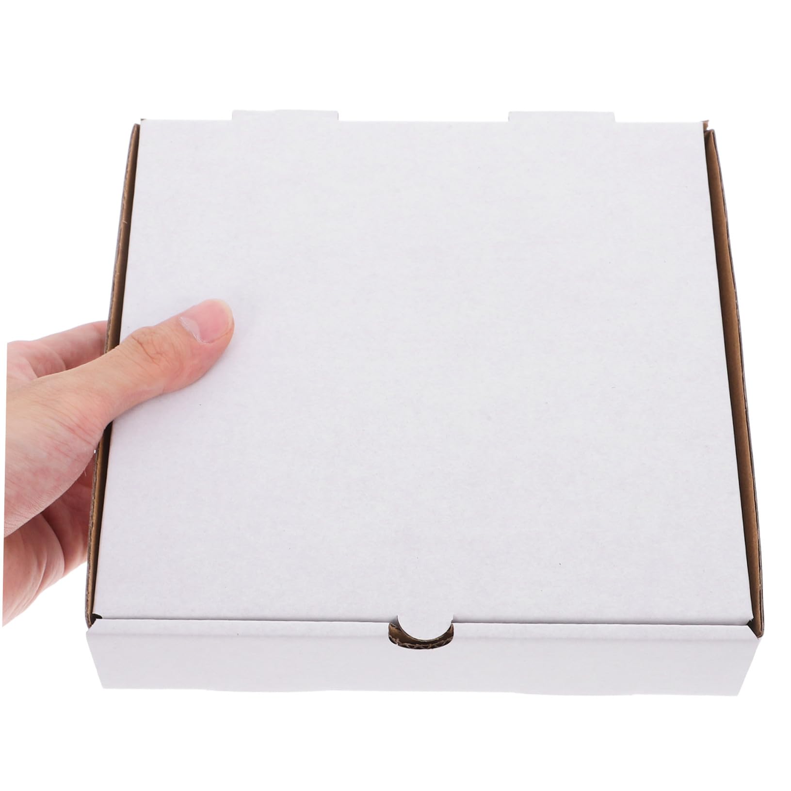 Cajas de Pizza de Papel Kraft Blanco 30 Unidades de Cartón Corrugado | Reutilizables, para Llevar y Horno, 7 Pulgadas, Conservación de Frescura