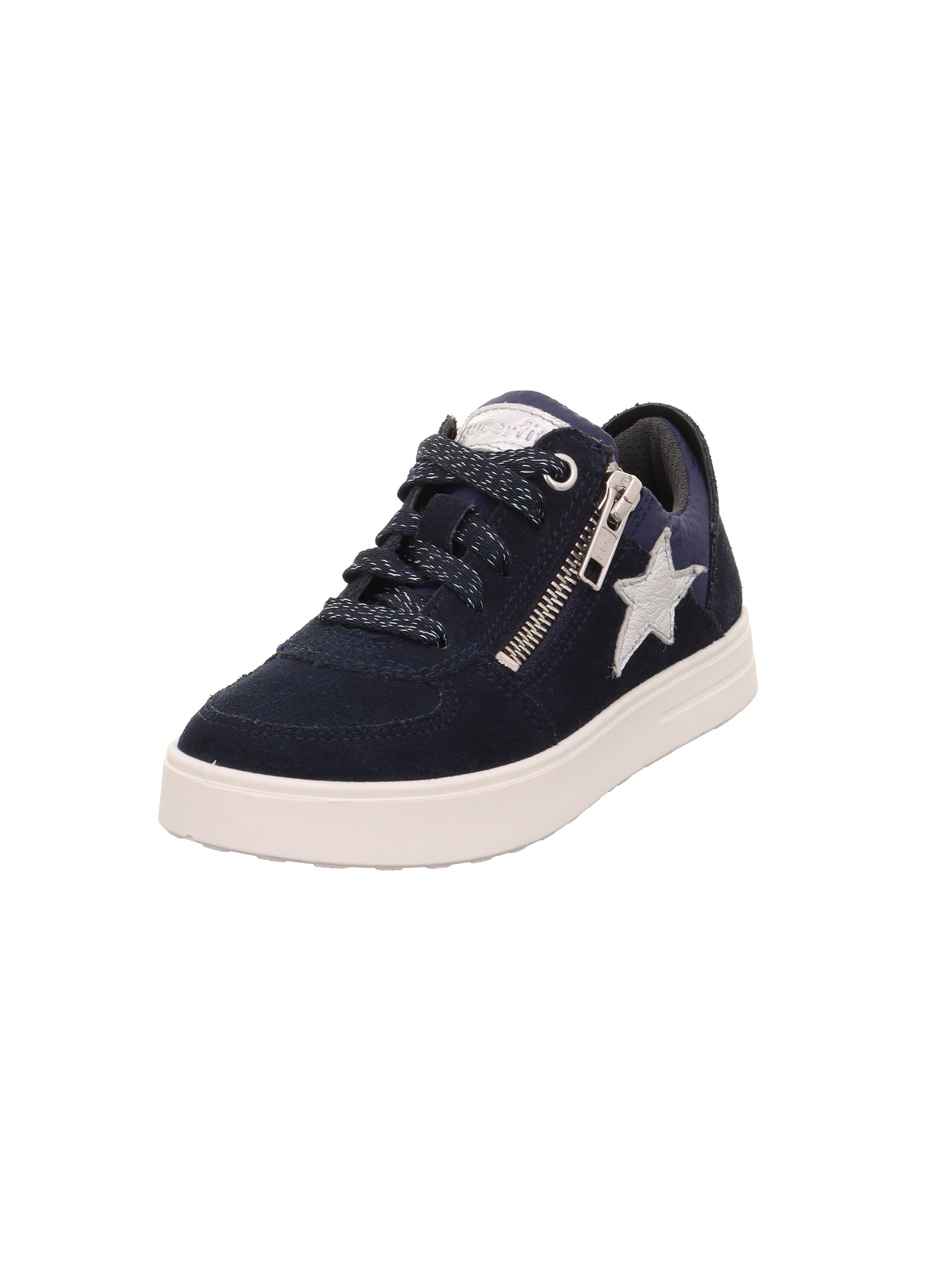 Superfit Mädchen Stella Sneaker: Blau-Silber, Größe 34 EU