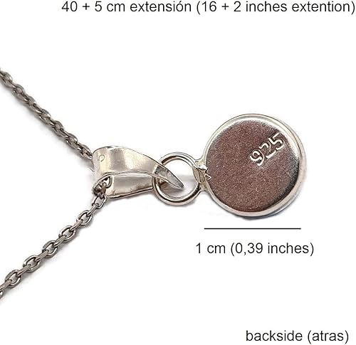 Miniatura 2 de Mystic Jewels By Dalia Collar de cristal azul contra el mal de ojo para la buena suerte Plata de ley 925 Cadena de 40 a 17.7 in de largo