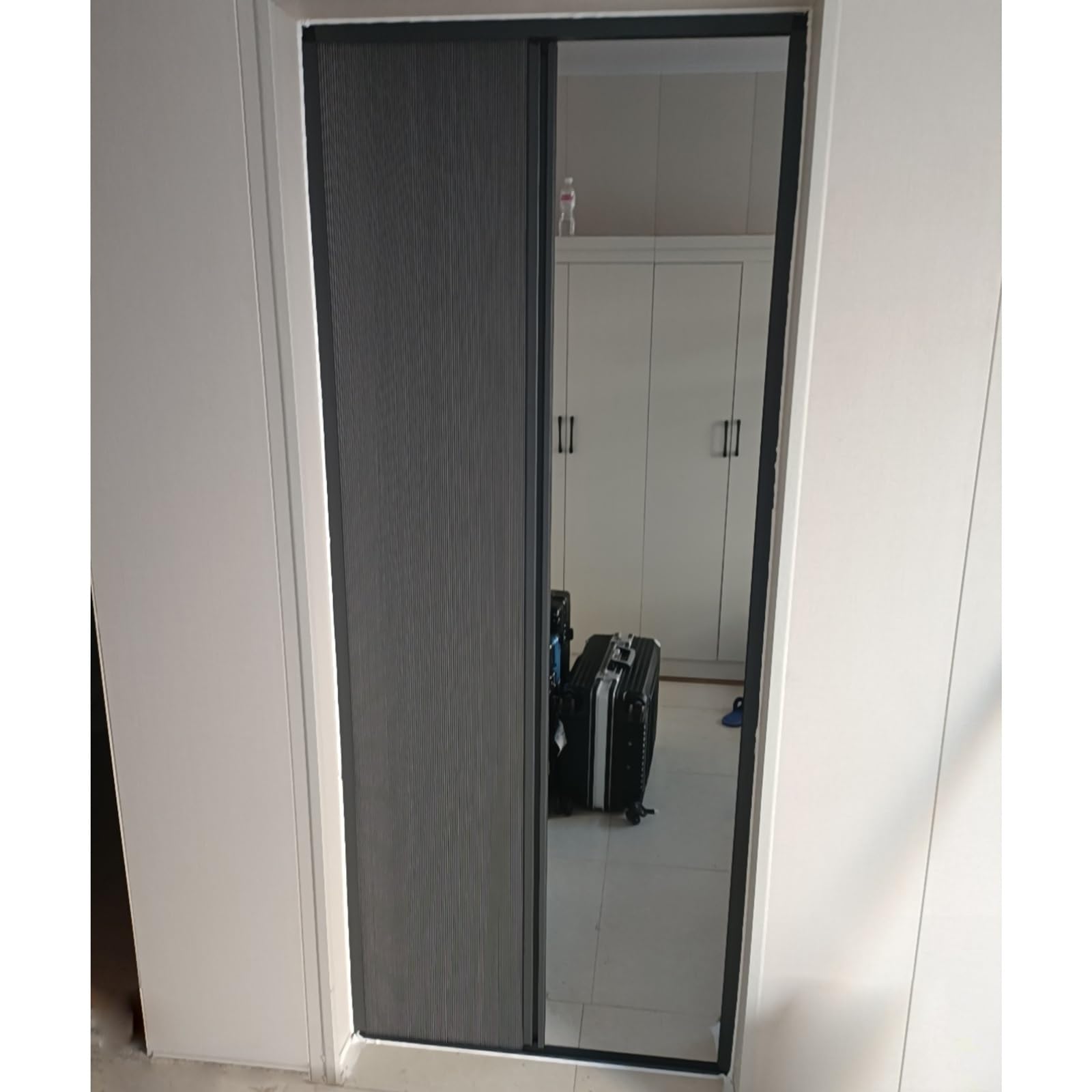 Puerta Corredera Plegable Puerta De Acordeón Horizontal, Puertas Plegables Personalizables Para Armarios Interiores De 70 80 90 100 CM De Ancho, Puerta Temporal Para Pasillos Y Duchas.(W x H 100x192cm