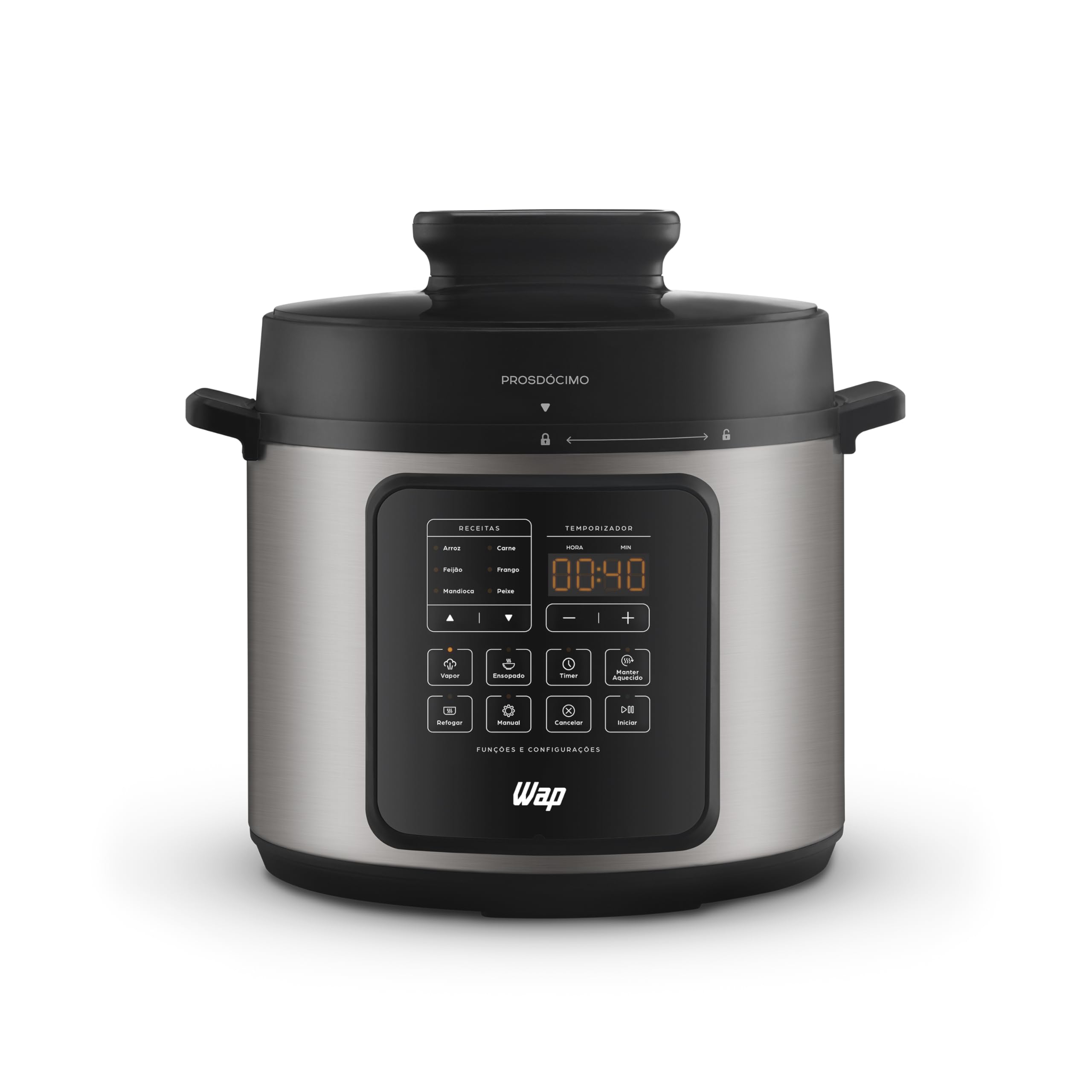 WAP Panela de Pressão WPPE3 6L — 10 Receitas Pré-Programada 220V