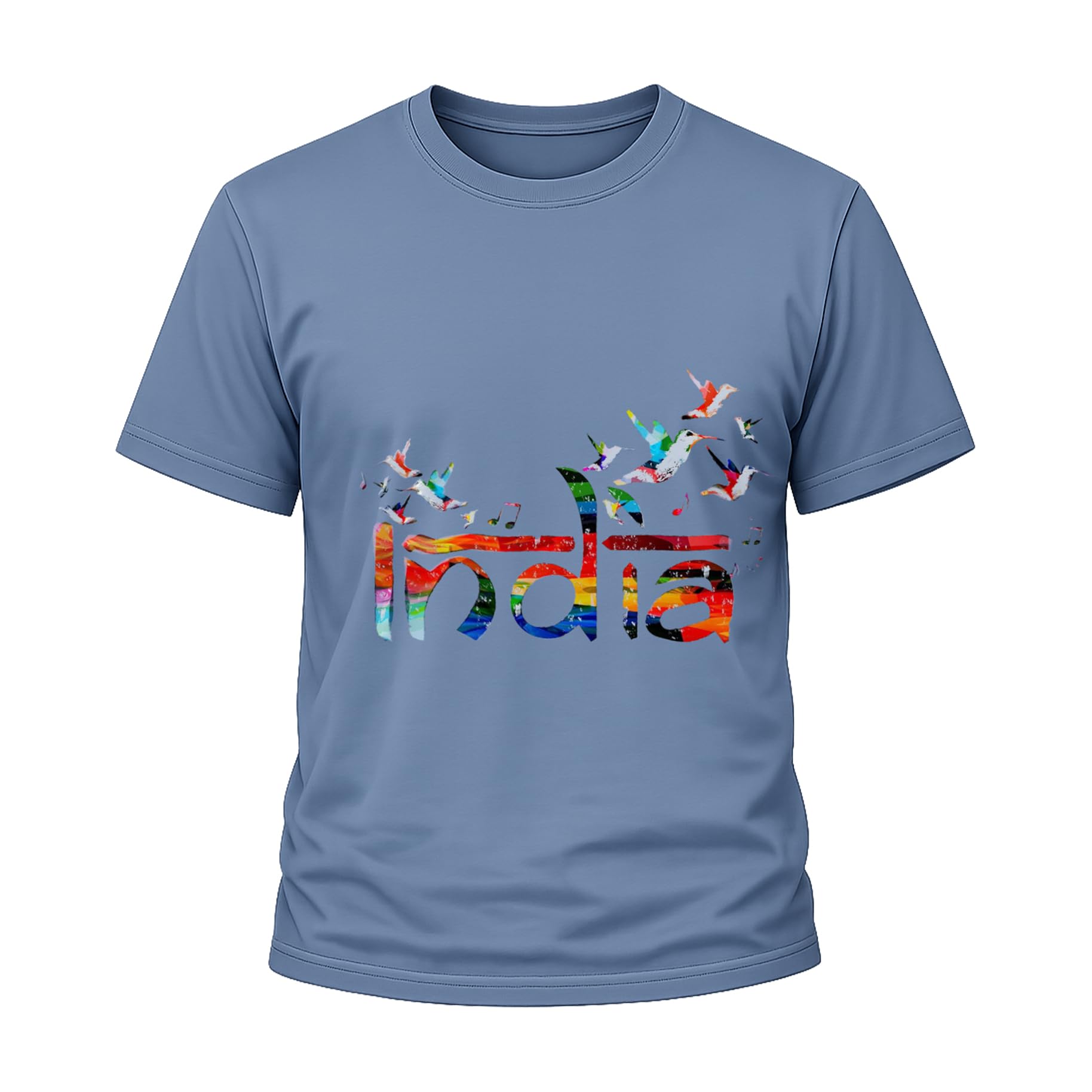 TrendLane India Typography HD Graphic Printed Patriotic T-Shirt for Men | Color Splash Patriotic Tee-image-26