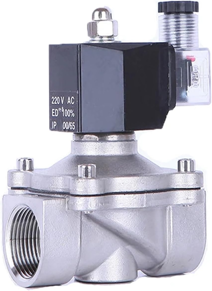 1" Stainless Steel Waterproof Solenoid Valve Normally Closed 12 Volt Solenoid Valve With LED Power Indicator(G_230VAC_EPDM-SEAL)