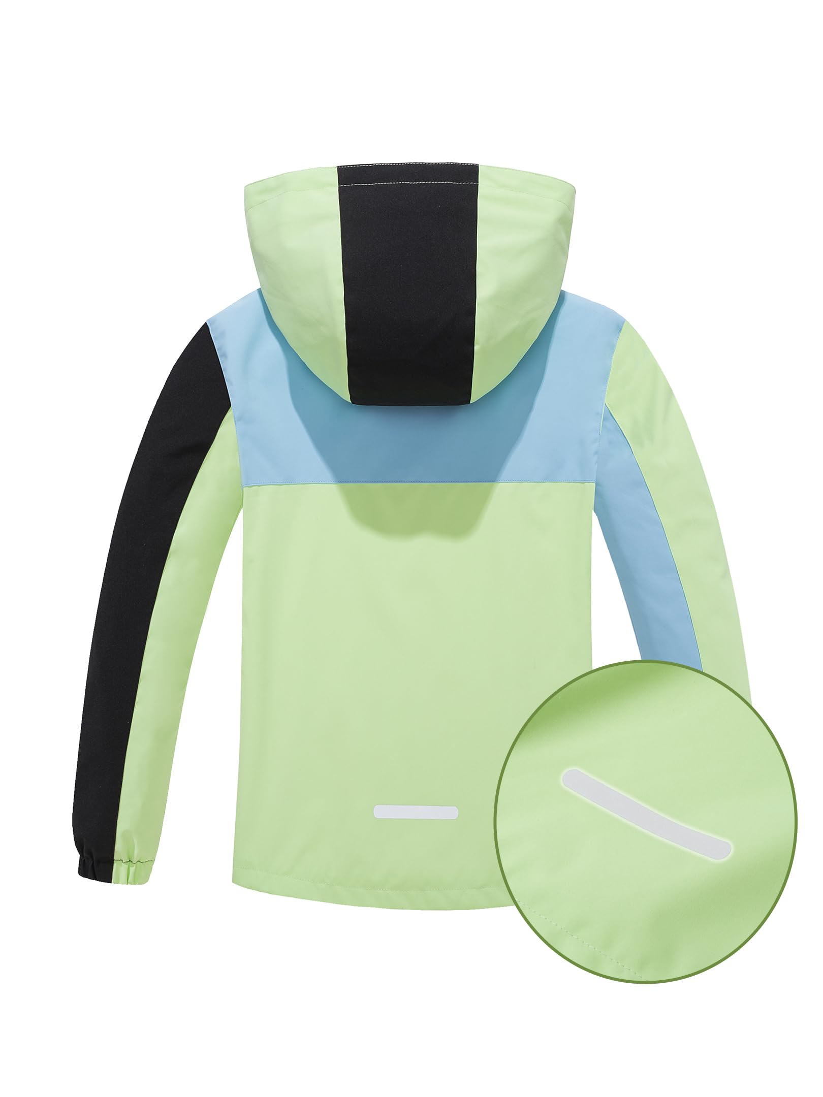 NATUST Kinder Jungen Wasserdichte Jacke Leichte Übergangsjacke Winddichte Regenjacke mit Kapuze