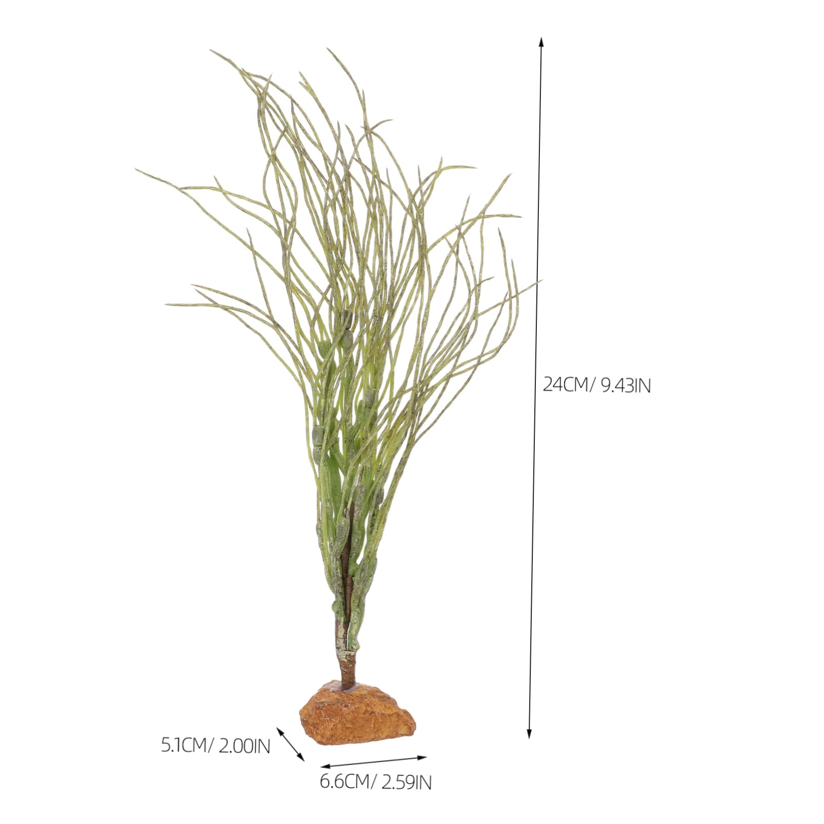 balacoo Easy Install Resin Reptile Decor Plants for Bearded Dragon Tank Gecko Fish Bowl and Aquarium