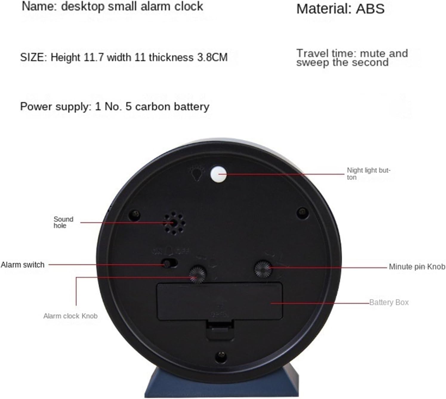 目覚まし時計 ミニマリスト メタル 小型 クリエイティブ ベッドサイド 発光 デスクトップ 静音 学生 寝室