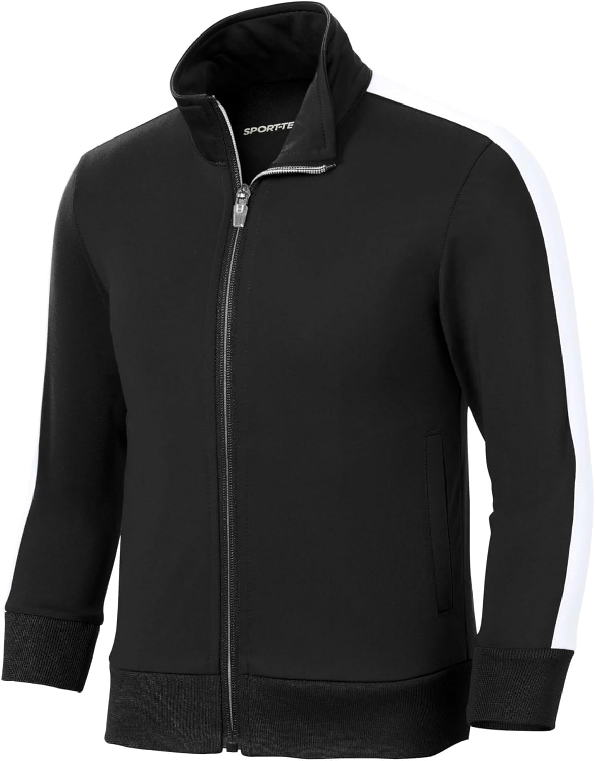 SPORT-TEK Youth Tricot Sleeve Stripe Track Jacket