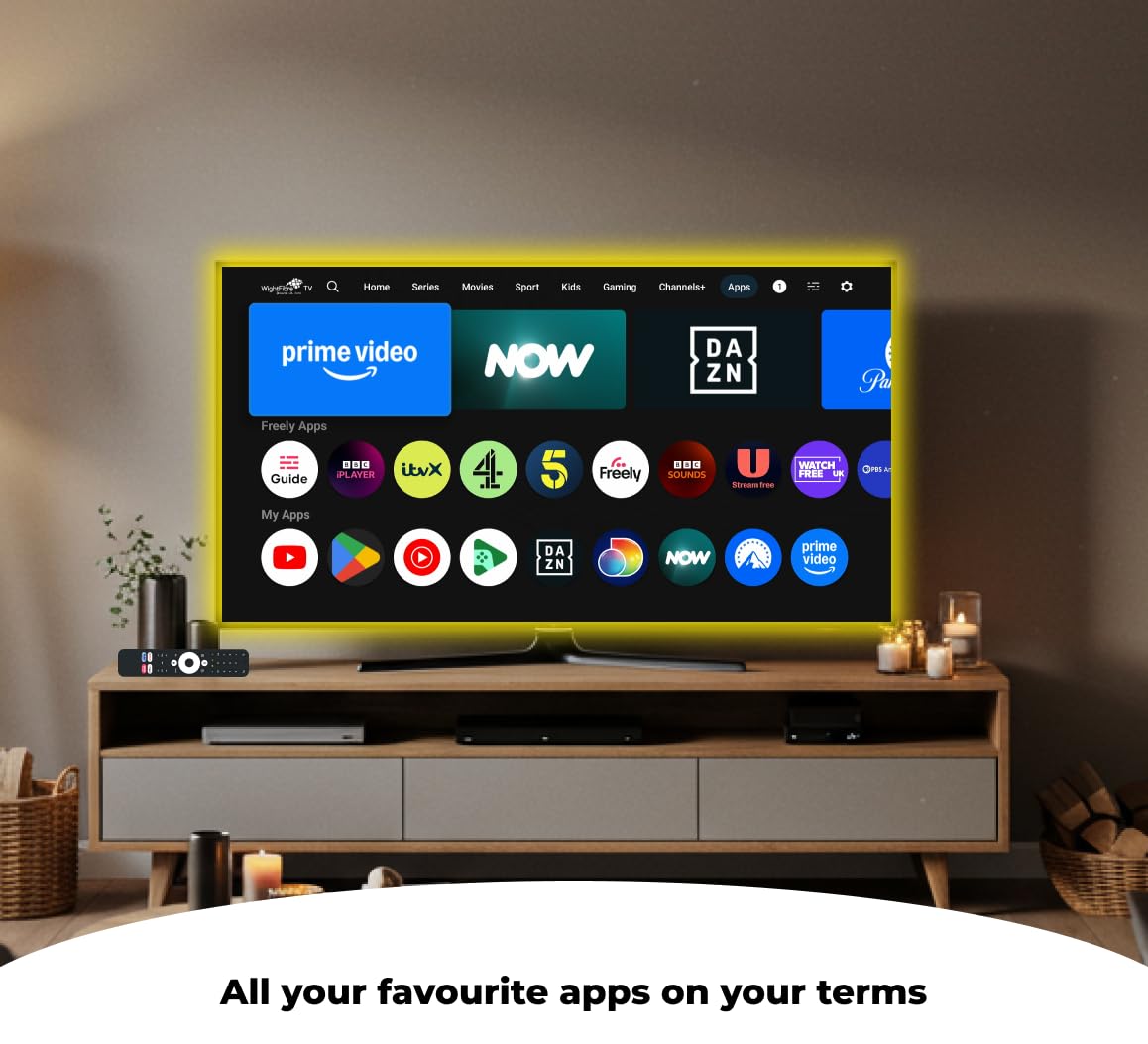 PLEIO | First Freely 4k Streaming Device with a Wireless Gamepad & Voice Remote |12 Months Subscription with Gaming Included | 1000s of Apps Available through Google Play Store — view 4