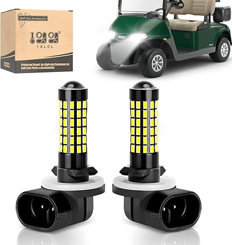 10L0L 881 - Bombillas para faros delanteros EZGO Club Car DS Precedent, súper brillantes, kit de luz antiniebla para carrito de golf, entrada