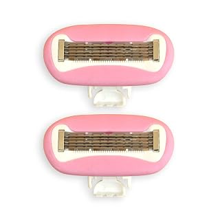 Carmesi Body Razor Mini Cartridge | Pack of 2 | 5-Blade Precision | Aloe Vera & Vitamin E Lubrication Strip | Instant & Painless Hair Removal | Arms, Underarms, Legs
