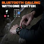 ESFOE Military Smart Watch(Answer/Make Calls),1.96″ Smart Watch for Men with 400mAh Battery/IP68 Waterproof/Heart Rate/Sleep Monitor 100 Sport Modes,Fitness Tracker Watch for Android/iPhone Black Camo
