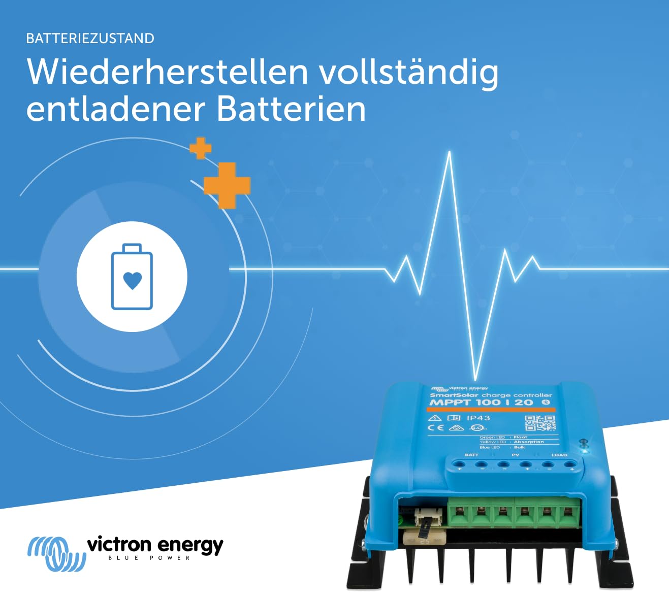 Victron Energy SmartSolar MPPT 100V 20 Amp 12/24/48-Volt Solar Laderegler (Bluetooth) | Bluetooth-Laderegler für Sonnenkollektoren
