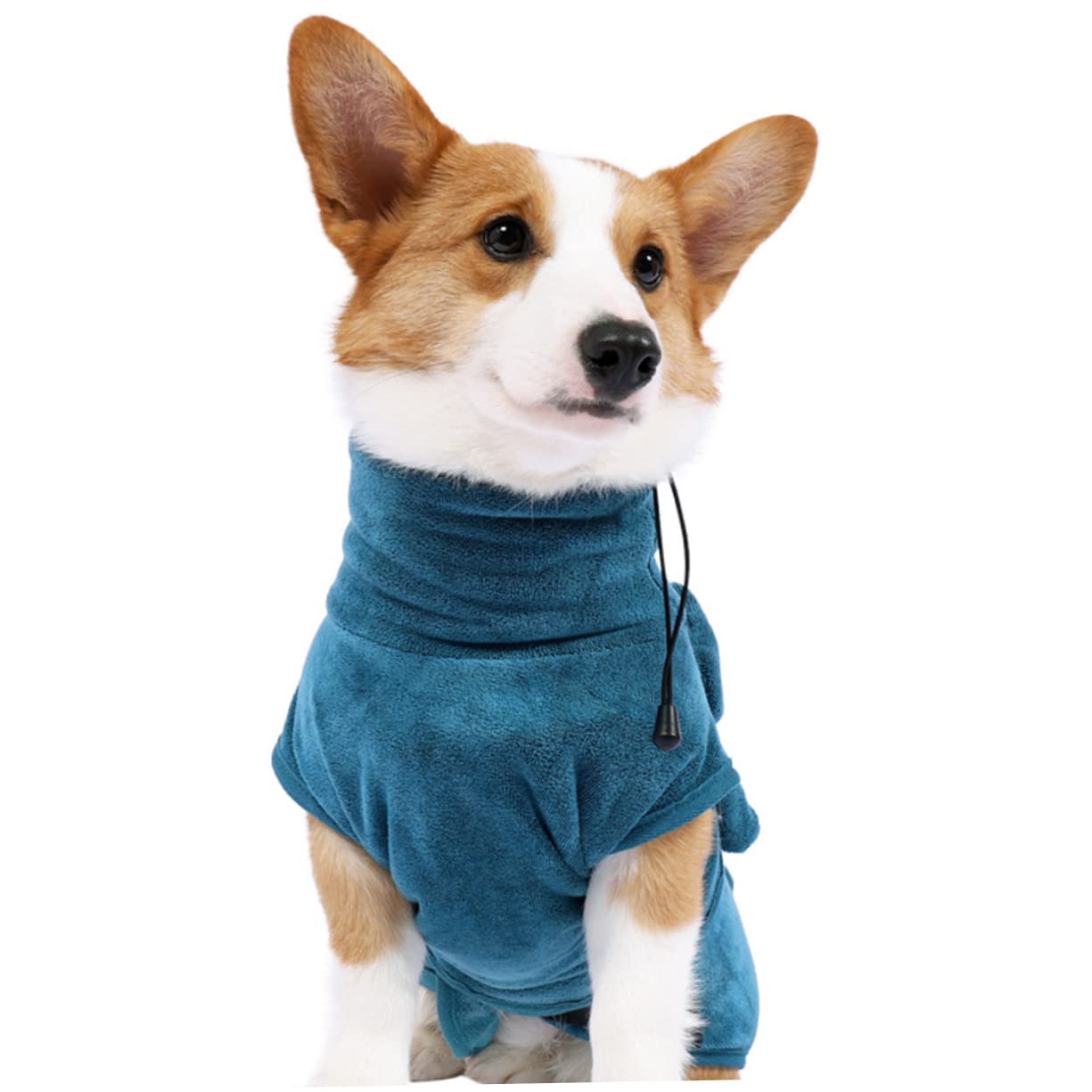Angoily Accappatoio per Cani ad Asciugatura Rapida con Cintura Regolabile | Colore Verde, Nylon e Poliestere, per Cuccioli e Cani 2-15kg, Autunno e Inverno