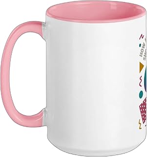 How Many Nights a Week Should You Be Reading 6-7 Funny Meme Ceramic Mug, Pink/White, 15oz