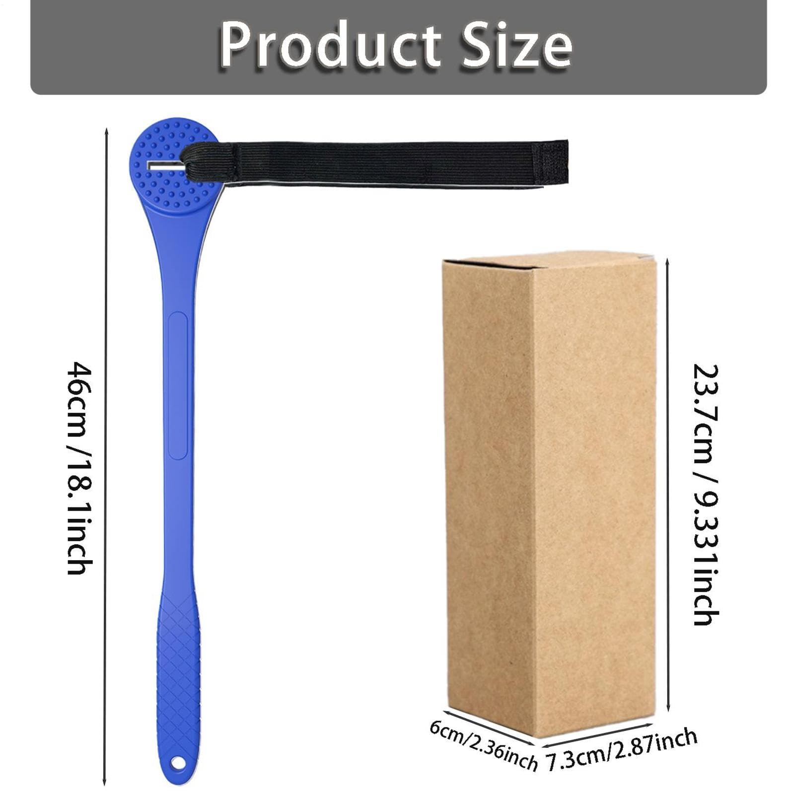 Przedłużenie długiego uchwytu do golenia 46cm Zginany zasięg, ergonomiczny silikonowy uchwyt do łatwego samodzielnego pielęgnacji nóg i pleców, suche na mokro, odpowiednie dla osób starszych i dorosły
